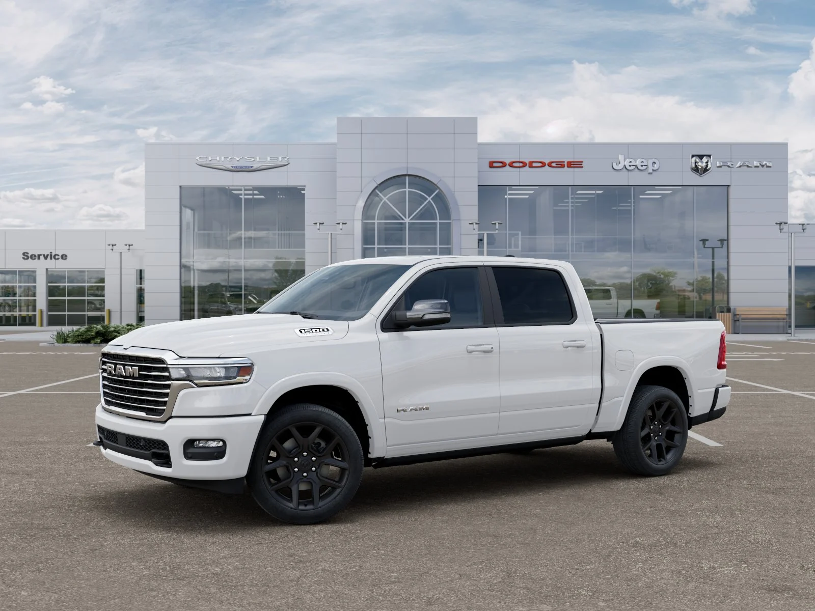 New 2027 Bright White Clear-Coat Exterior Paint RAM Laramie image 37