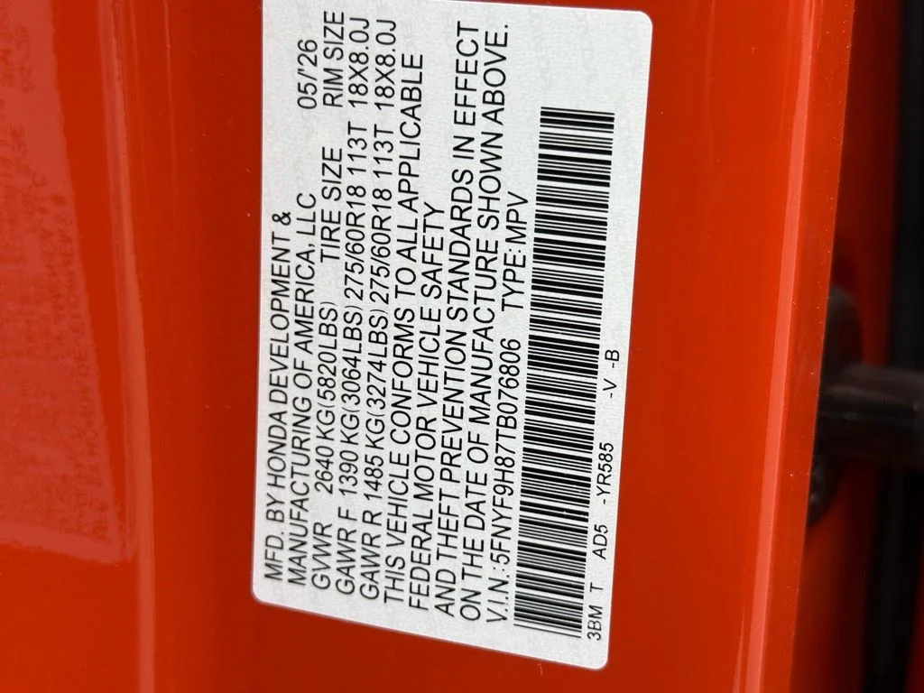 New 2026 Sunset Orange Honda TrailSport Elite image 27