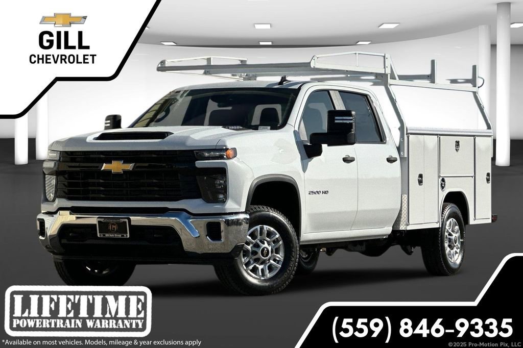 Summit White 2026 Chevrolet Silverado 2500HD Work Truck Crew Cab LB RWD Pickup Truck 4X2 Automatic