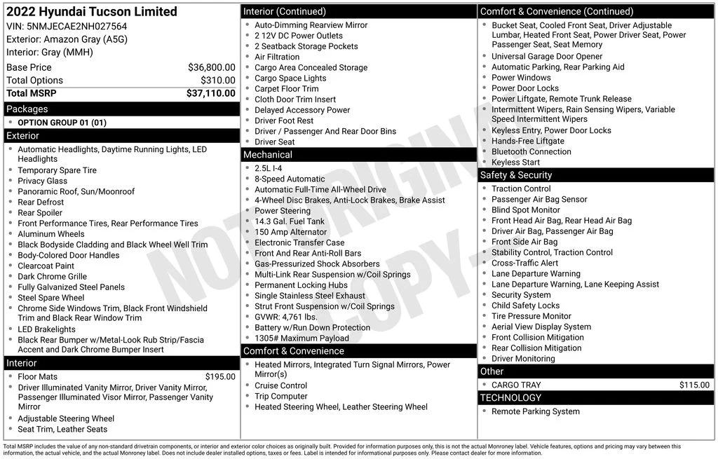 Used 2022 Gray Hyundai Limited image 16