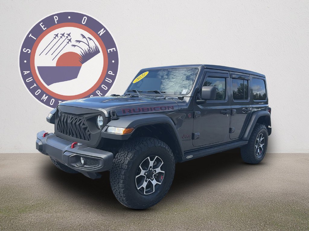 Used 2021 Granite Crystal Clearcoat Metallic Jeep Unlimited Rubicon image 2