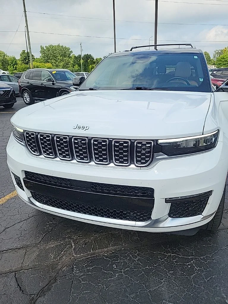 Used 2021 Bright White Clearcoat Jeep Summit image 1