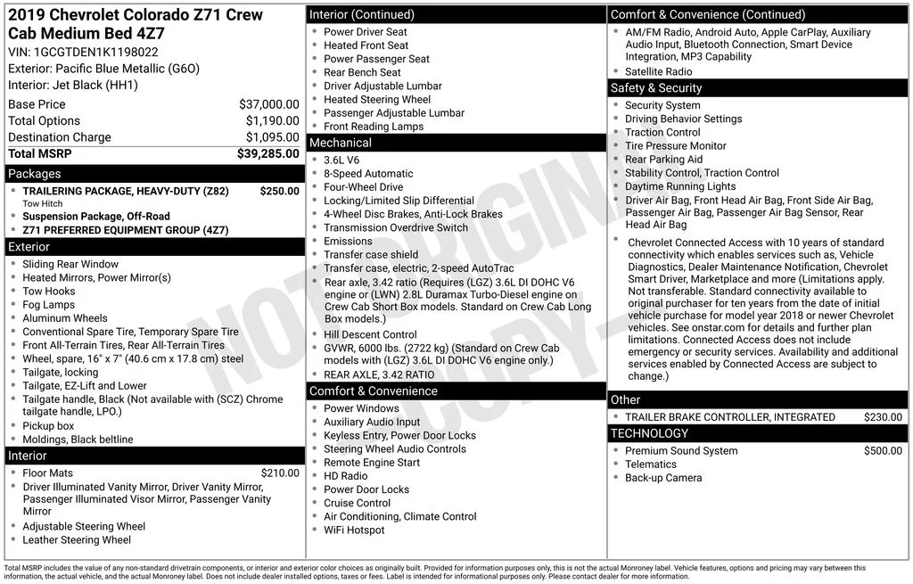 Used 2019 Blue Chevrolet Z71 image 37
