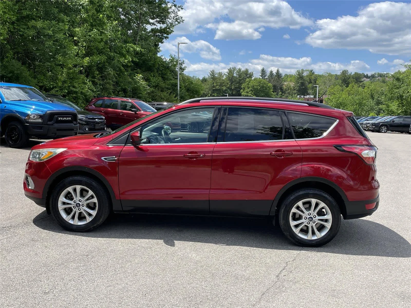 Used 2018 Ruby Red Metallic Tinted Clearcoat Ford SEL image 2