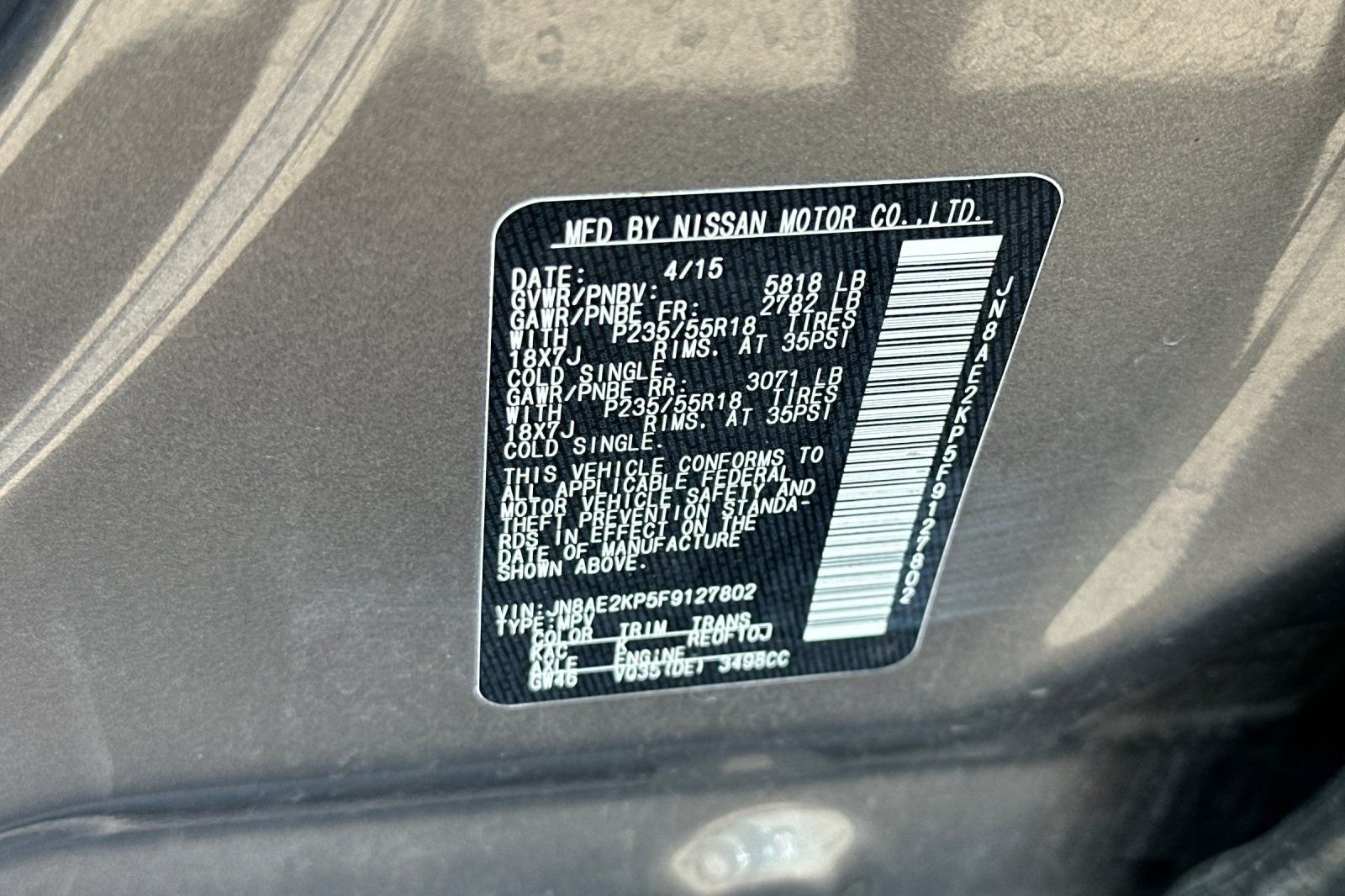 Used 2015 Silver Nissan 3.5 SL image 36