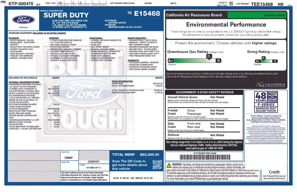 New 2026 Oxford White Ford F-250® XL image 32