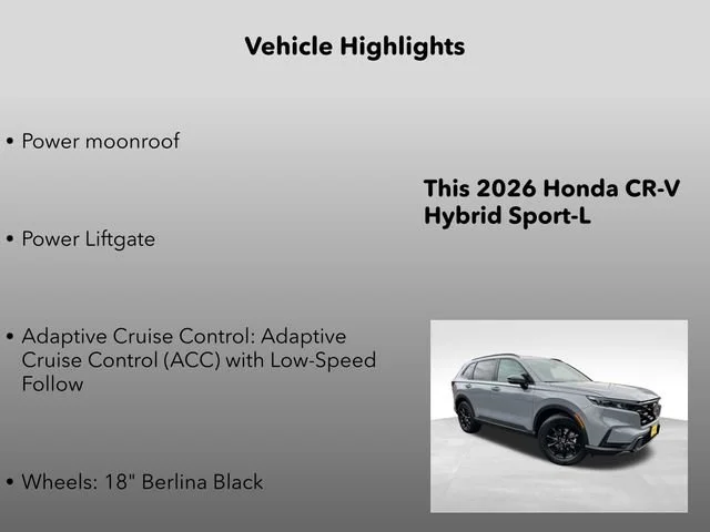 New 2026 Urban Gray Pearl Honda Sport-L image 5
