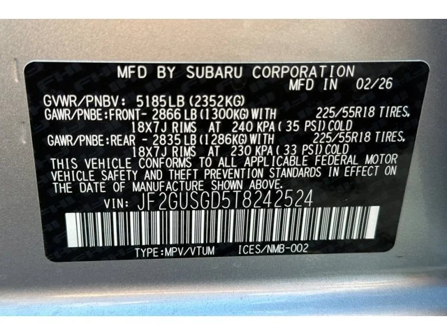 New 2026 ICE SILVER METALLIC Subaru Sport Hybrid image 54