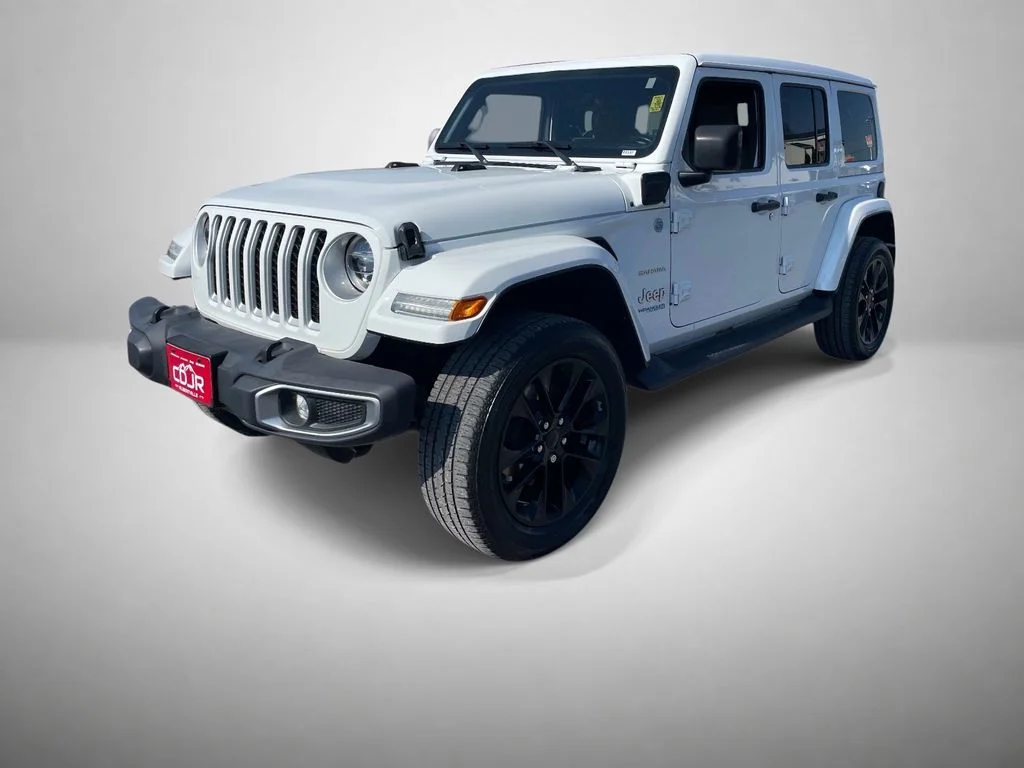 Used 2021 White Jeep Unlimited Sahara 4xe image 7