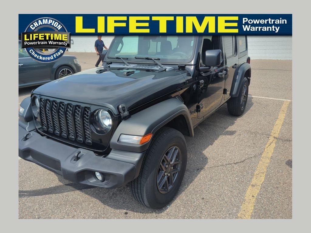 Used 2024 Black Clearcoat Jeep Sport S image 1