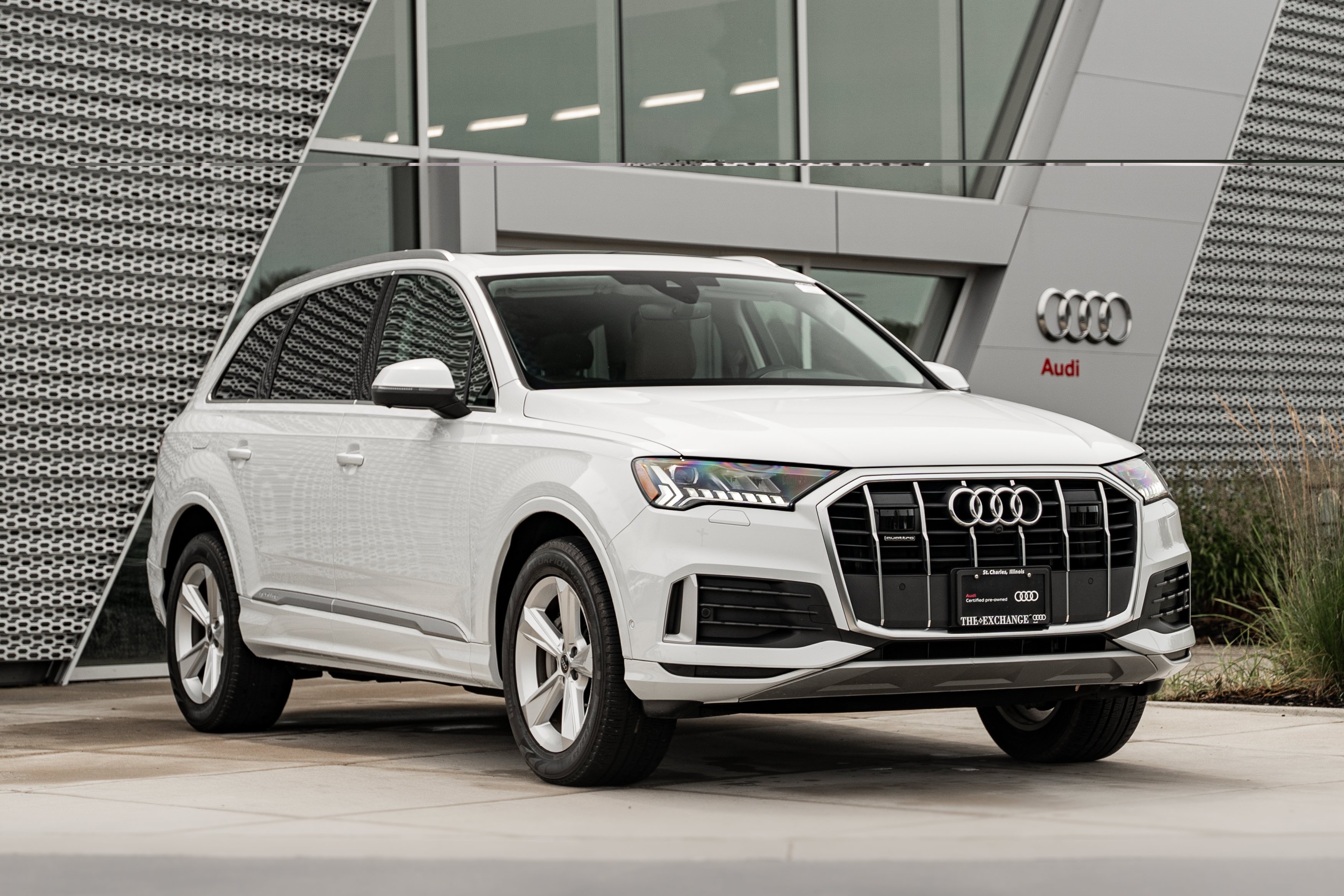 Certified Used 2023 Glacier White Metallic Audi Premium Plus image 1