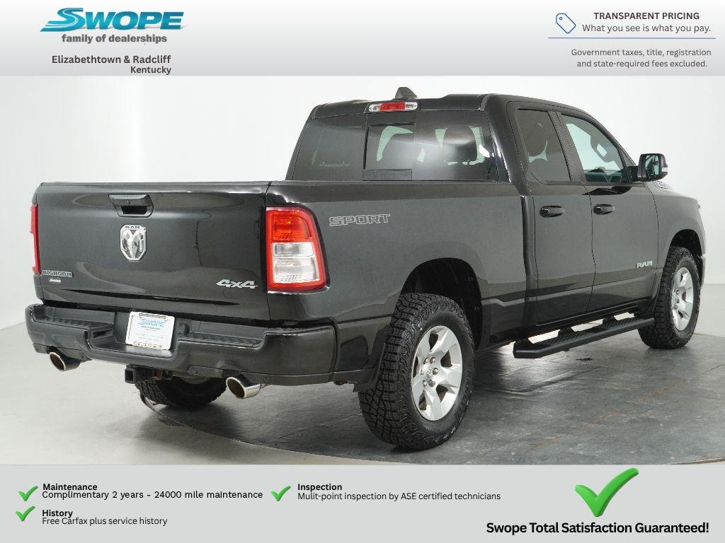Used 2021 Diamond Black Crystal Pearlcoat Ram Big Horn image 3