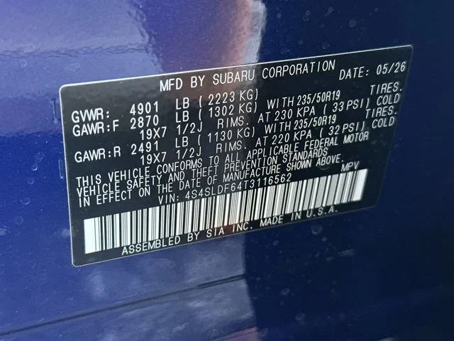 New 2026 SAPPHIRE BLUE PEARL Subaru Sport image 58