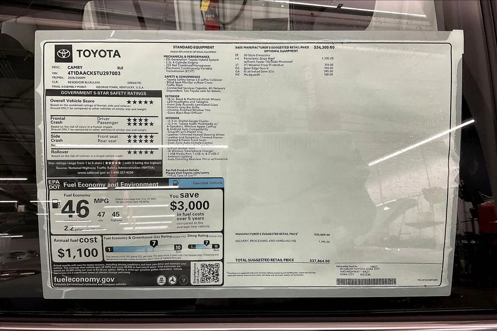 New 2026 Reservoir Blue Toyota  XLE image 17