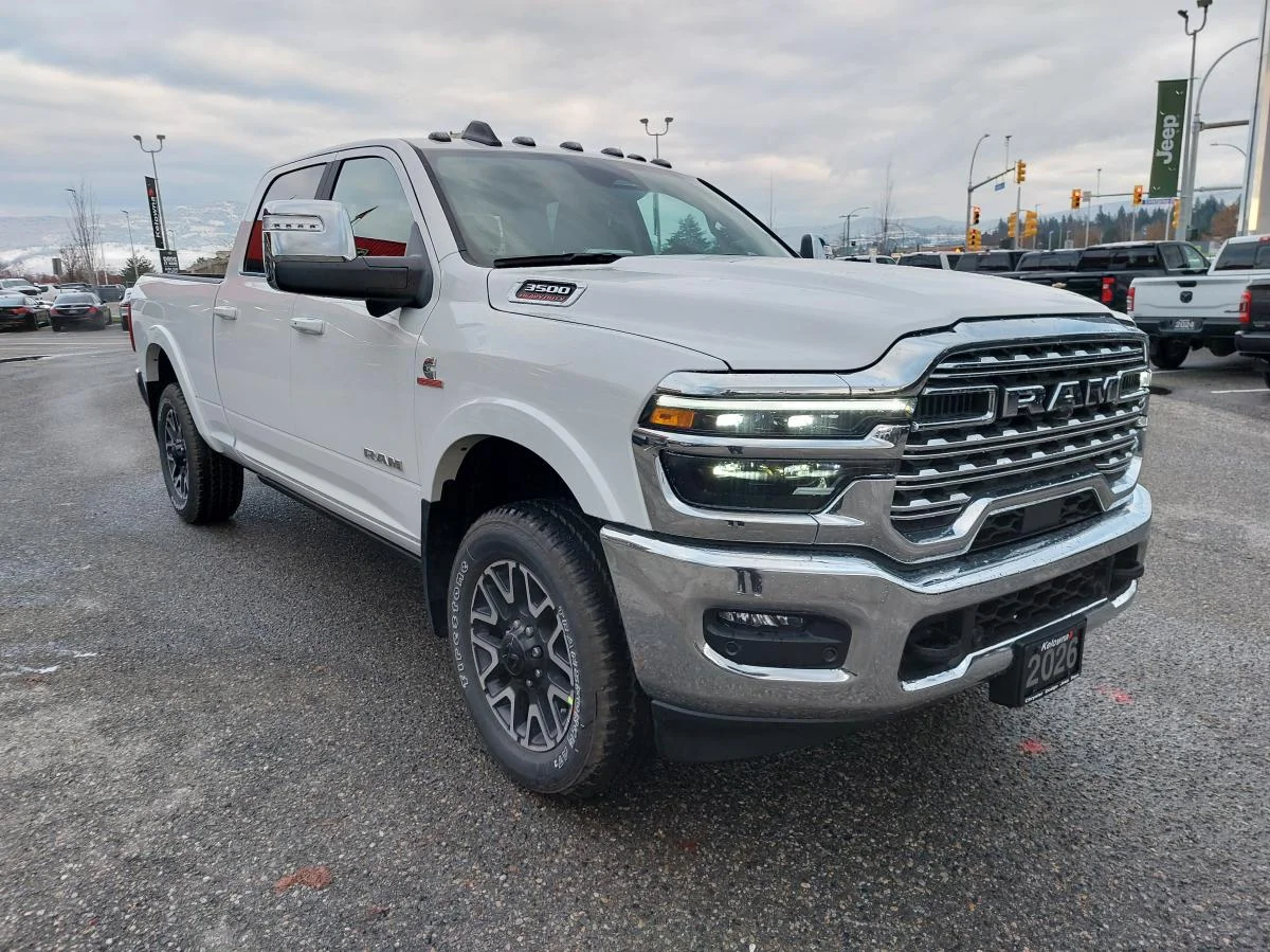 New 2026 White RAM Limited Longhorn 4x4 Crew Cab 6