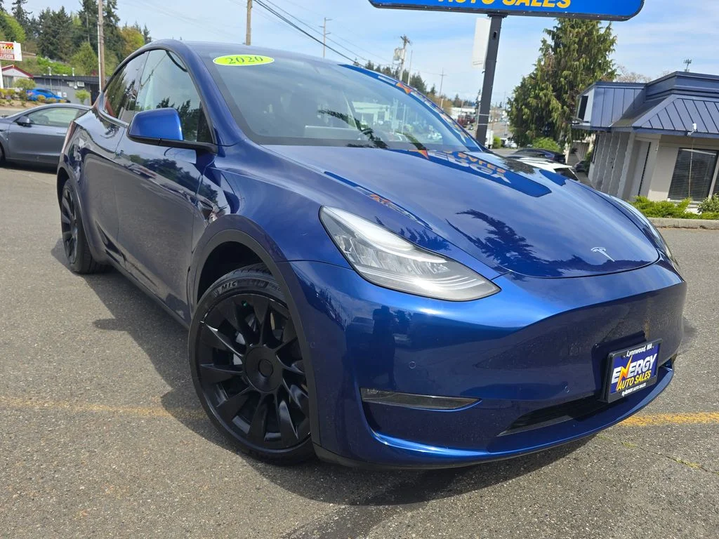 Used 2020 Tesla Model Y Long Range with VIN 5YJYGDEE1LF022377 for sale in North Bend, WA