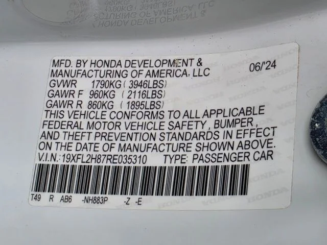 Used 2024 Platinum White Pearl Honda Sport image 32