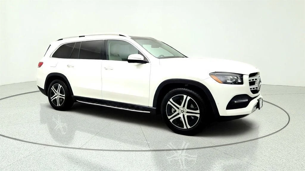 Used 2022 Polar White Mercedes-Benz GLS 450 4MATIC® SUV w/ Warmth & Comfort Pkg & Panorama Roof image 3