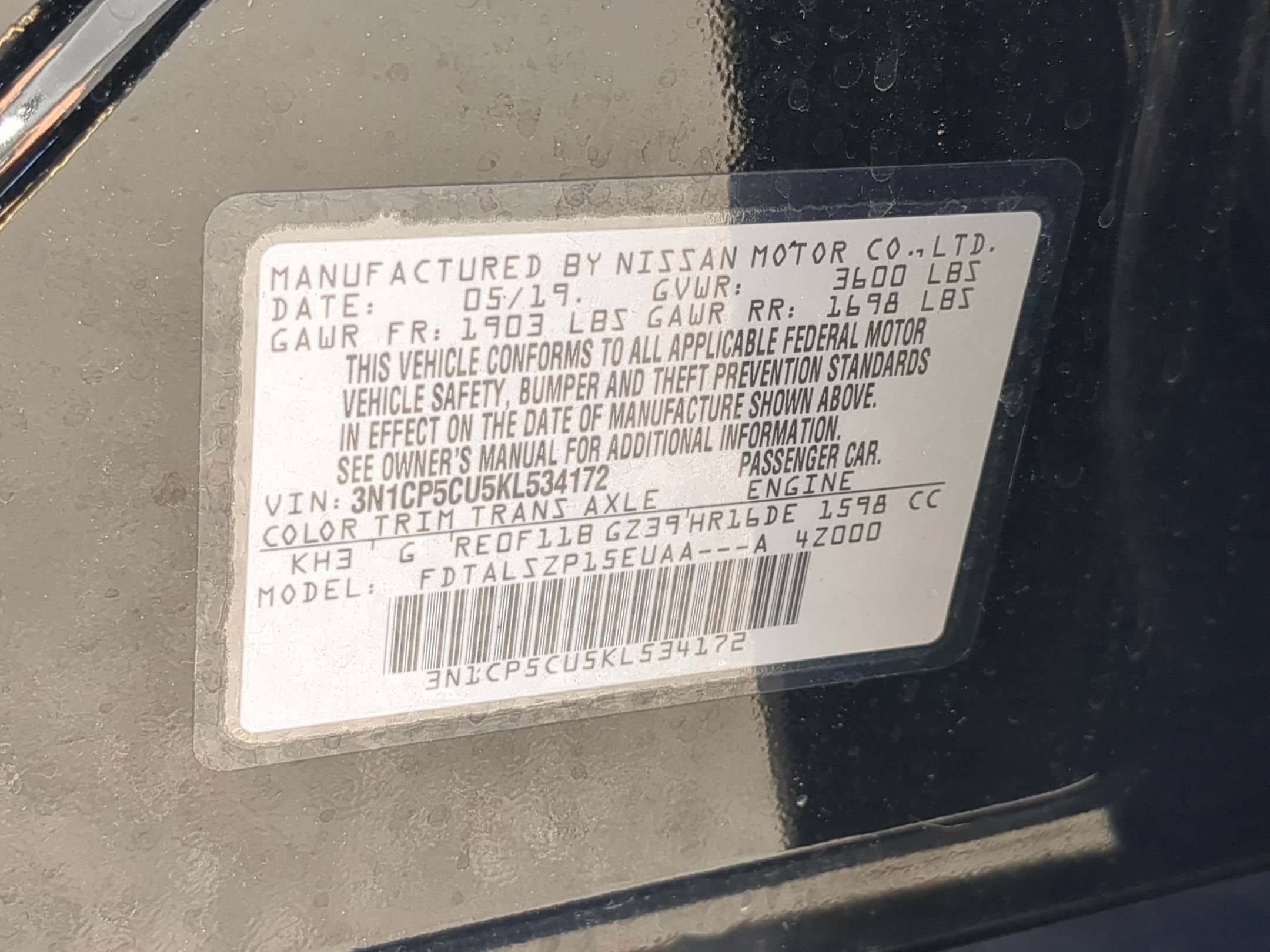 Used 2019 Super Black Nissan SV image 33