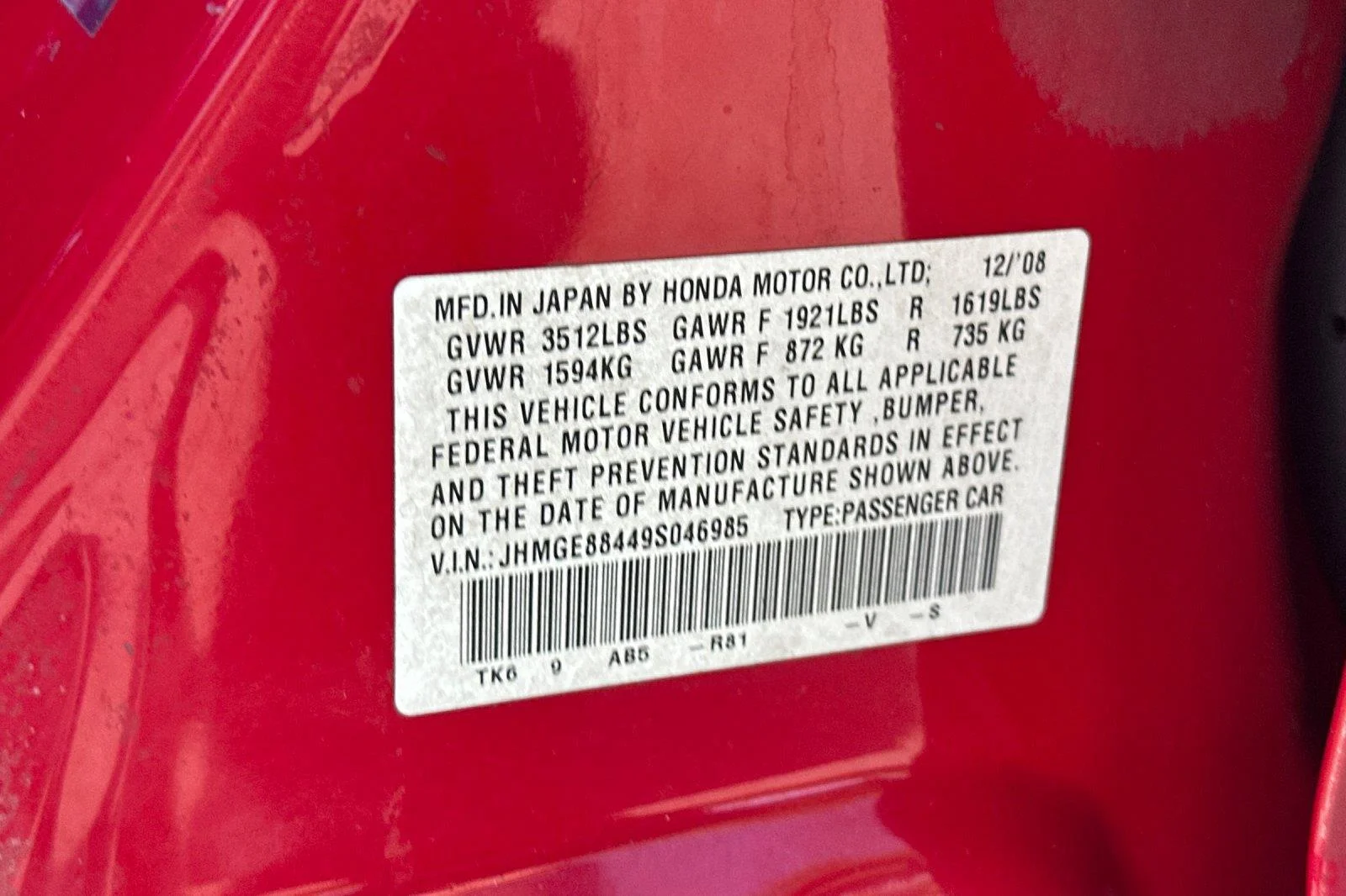 Used 2009 Milano Red Honda Sport image 25