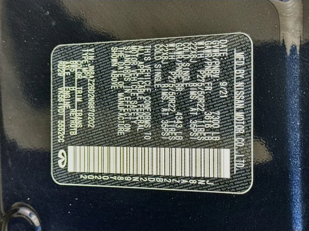 Certified Used 2022 Blue INFINITI Sensory image 46