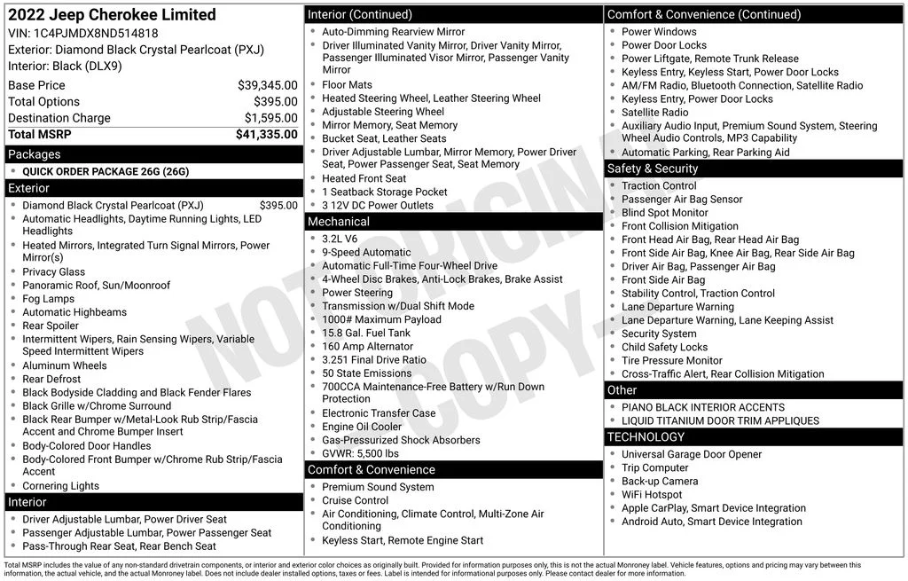 Certified Used 2022 Black Jeep Limited image 6