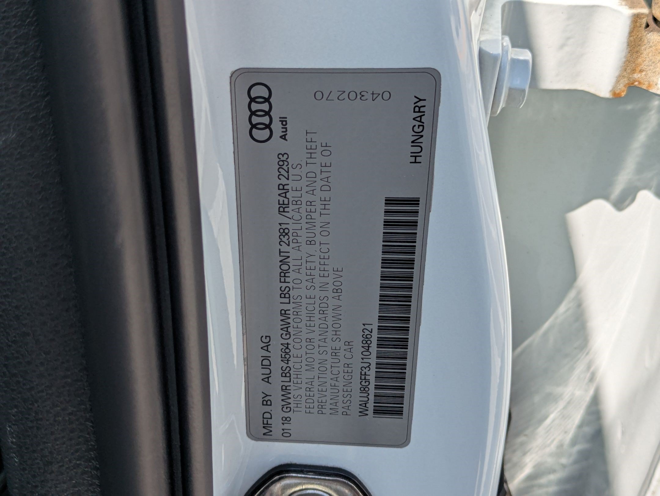 Used 2018 Glacier White Audi 2.0T Premium Plus image 34