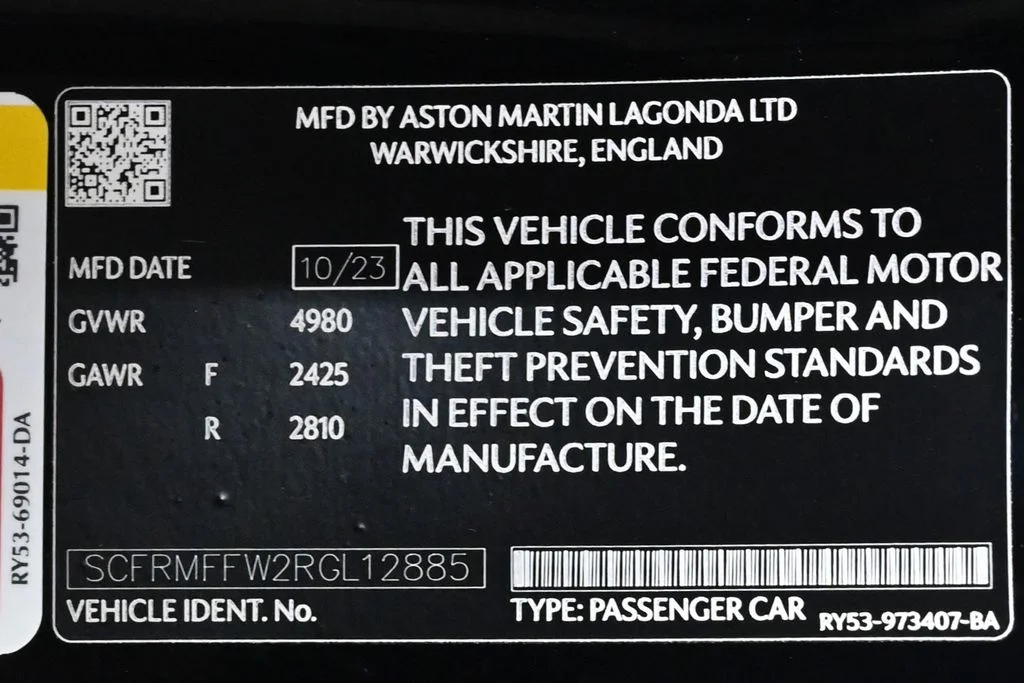 Used 2024 Jet Black Aston Martin Coupe image 28