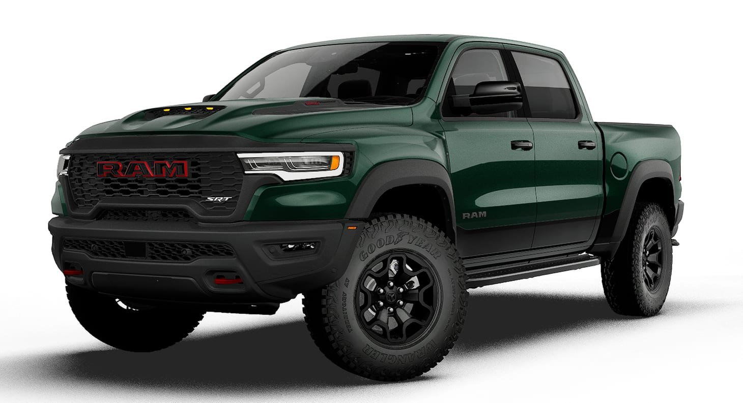 New 2027 Serrano-Green Metallic Paint RAM TRX SRT image 1