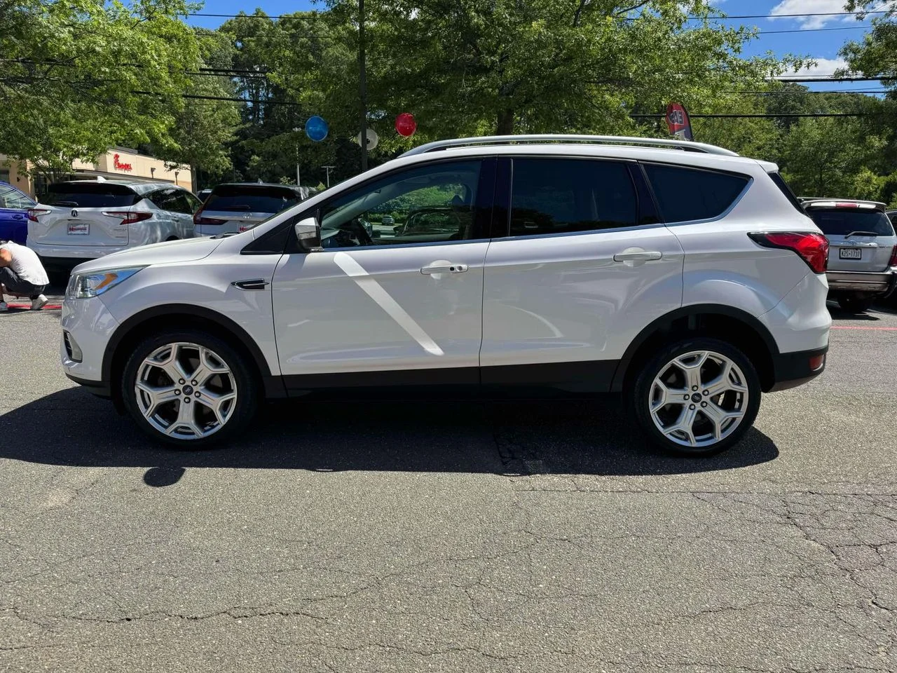 Used 2019 White Platinum Clearcoat Metallic Ford Titanium image 4