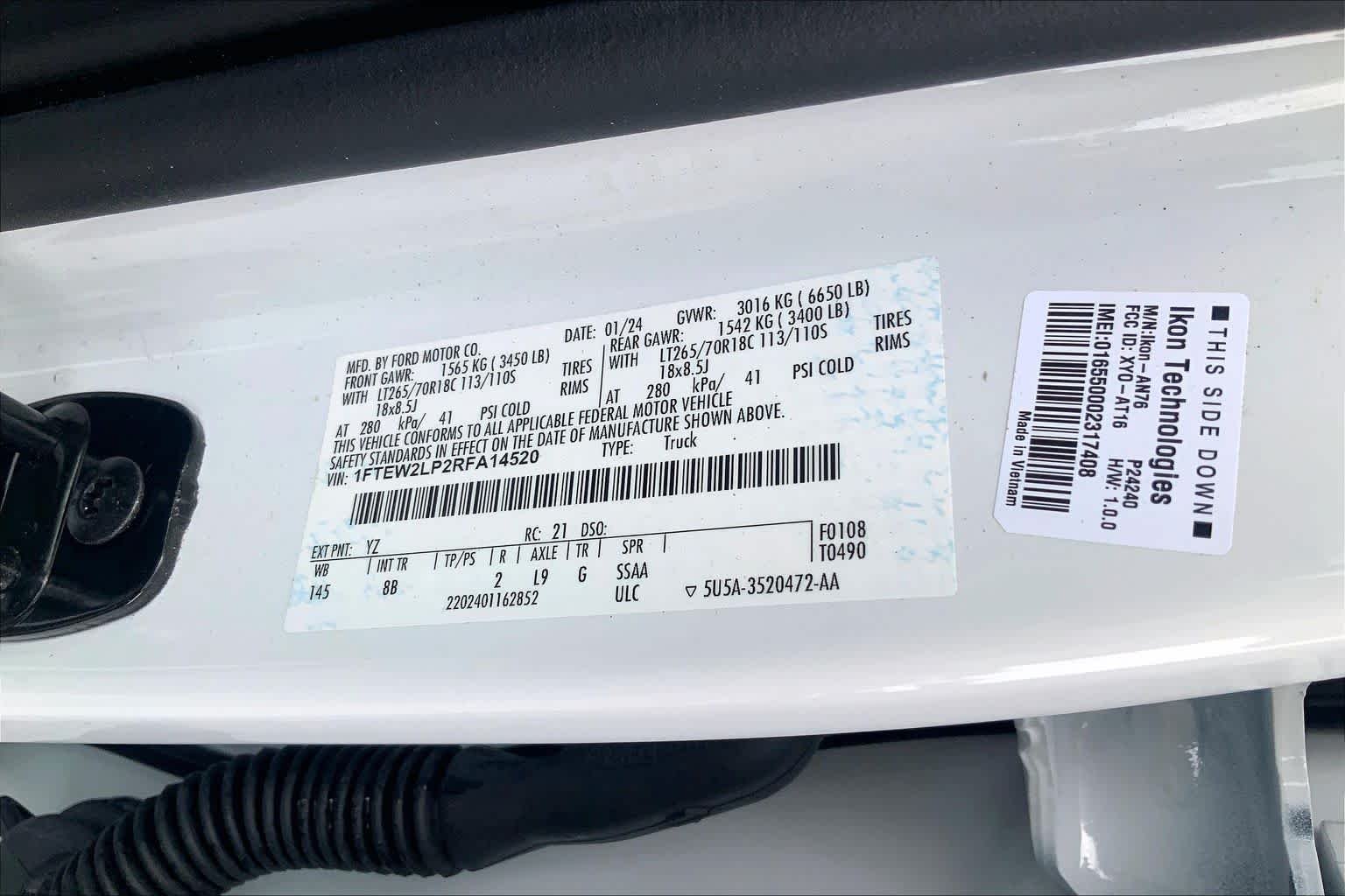 Used 2024 Oxford White Ford STX image 30