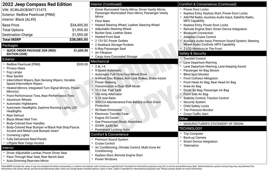 Used 2022 Redline Pearlcoat Jeep Limited image 41
