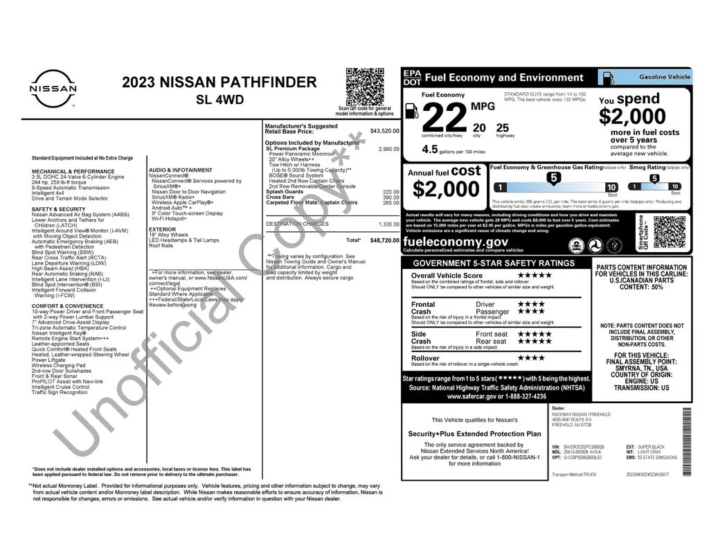 Used 2023 Black Nissan SL image 17