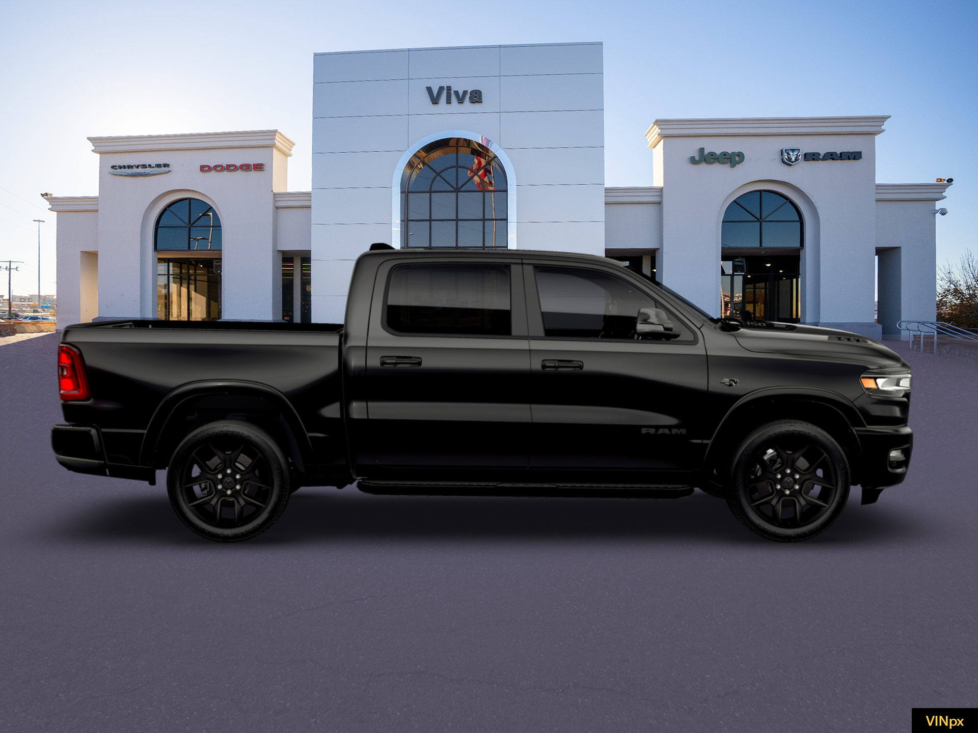 New 2026 Diamond Black Crystal Pearl-Coat Exterior Paint RAM Laramie image 9