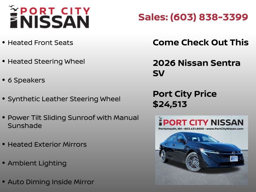 New 2026 Super Black Nissan SV image 13