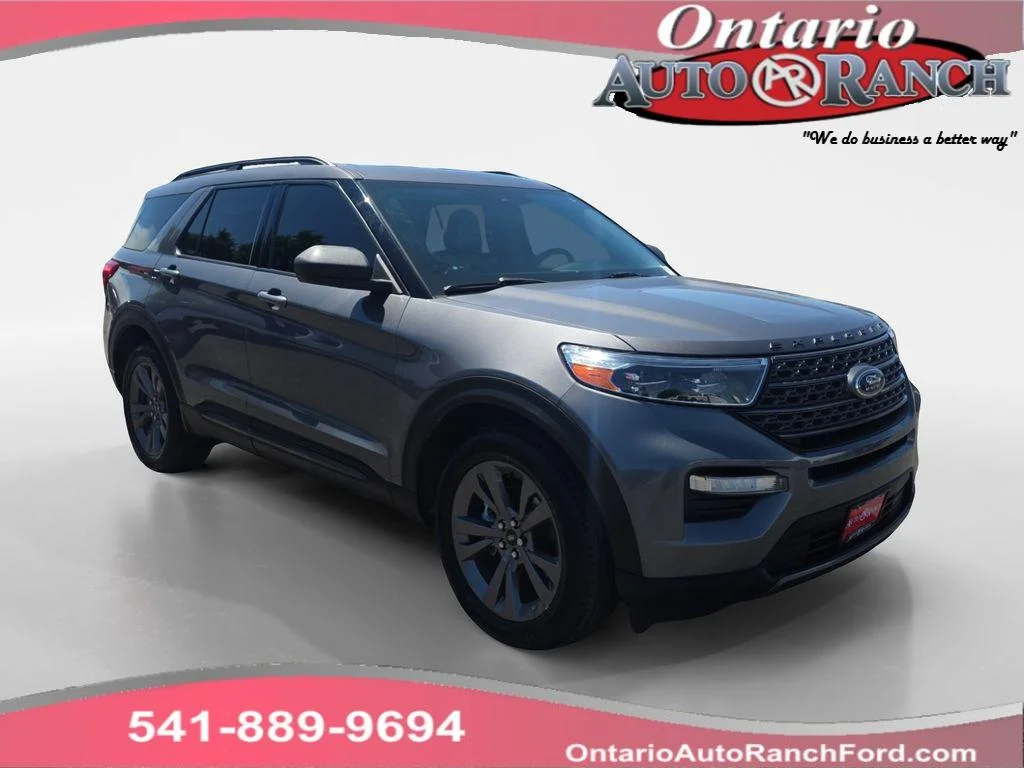 Used 2021 Carbonized Gray Metallic Ford XLT image 1