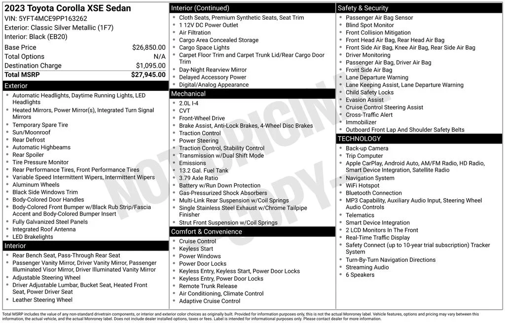 Used 2023 Silver Toyota XSE image 17