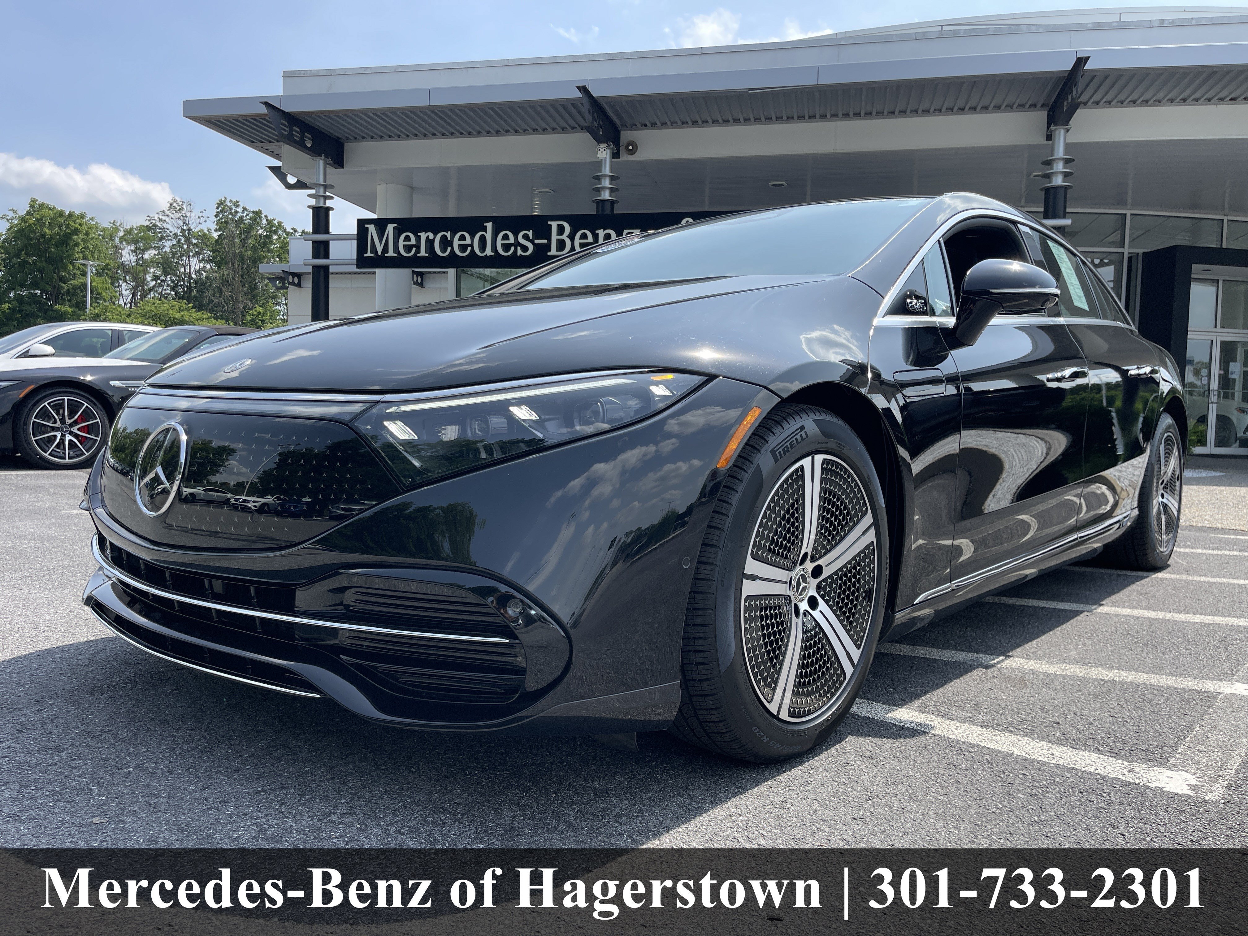 Certified Used 2023 Obsidian Black Metallic Mercedes-Benz EQS 450 4MATIC® Sedan image 3