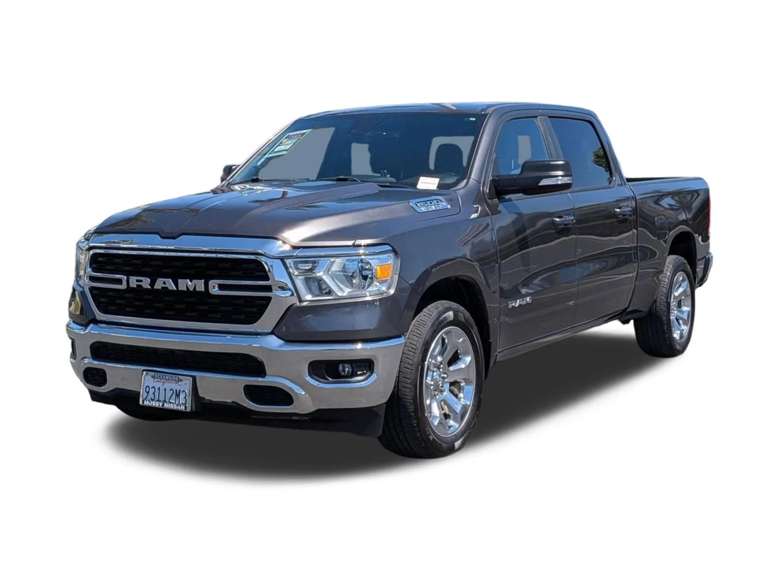 Used 2022 Granite Crystal Metallic Clearcoat Ram Big Horn image 1
