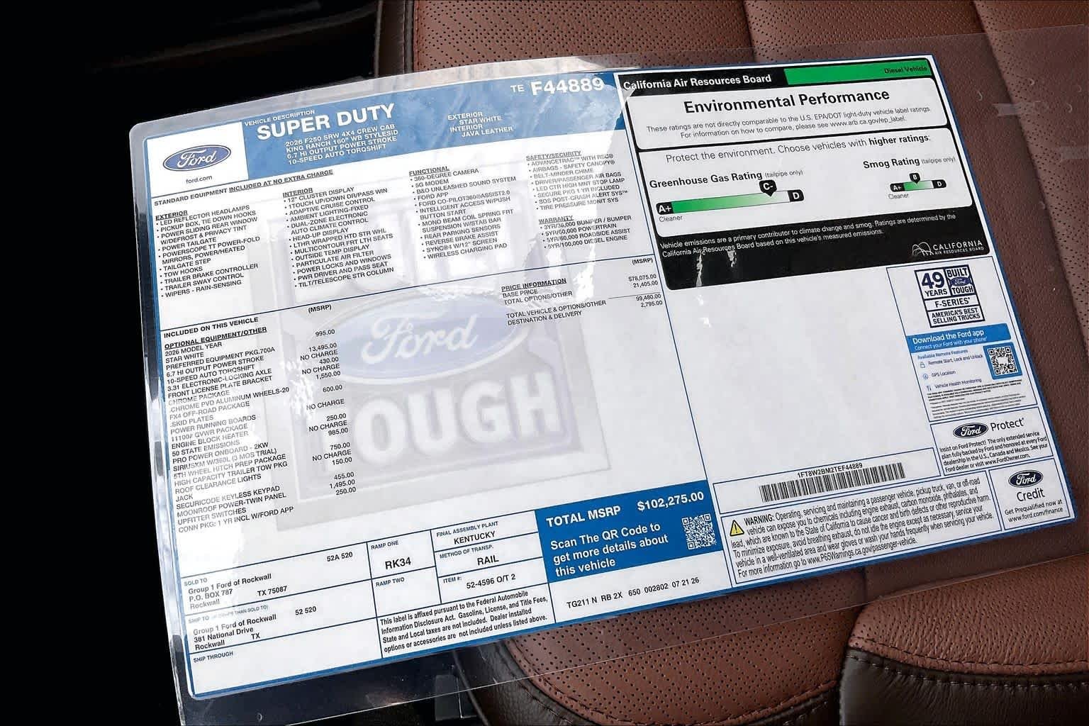 New 2026 Star White Metallic Tri-Coat Ford F-250® King Ranch® image 19