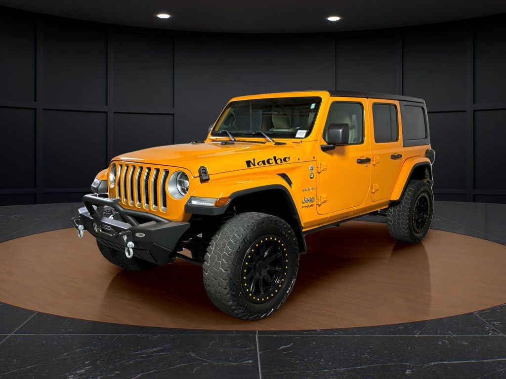 Used 2018 Yellow Jeep Unlimited Sahara image 1
