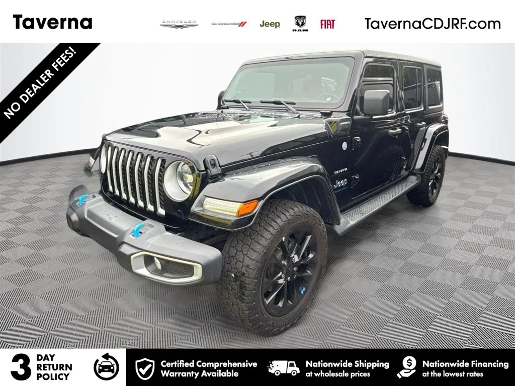 Used 2023 Black Jeep Sahara 4xe image 1
