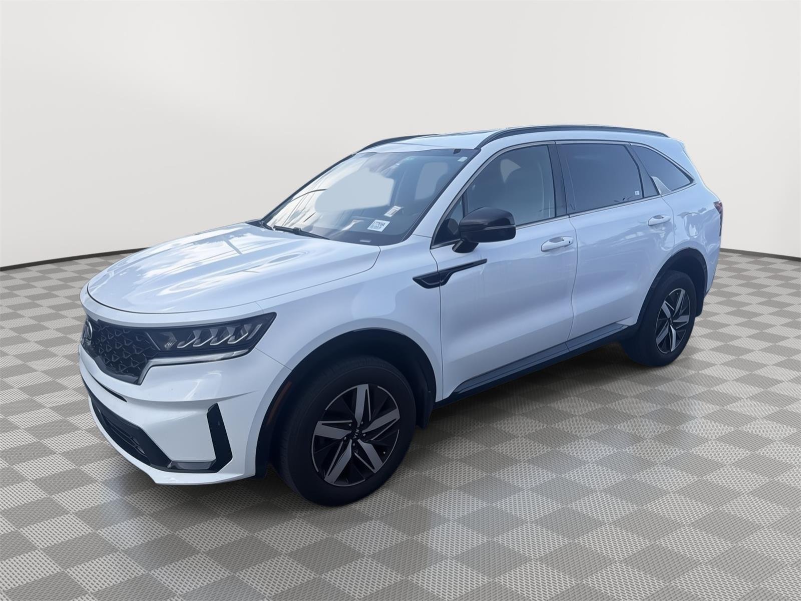 Used 2021 Glacial White Pearl Kia EX image 1