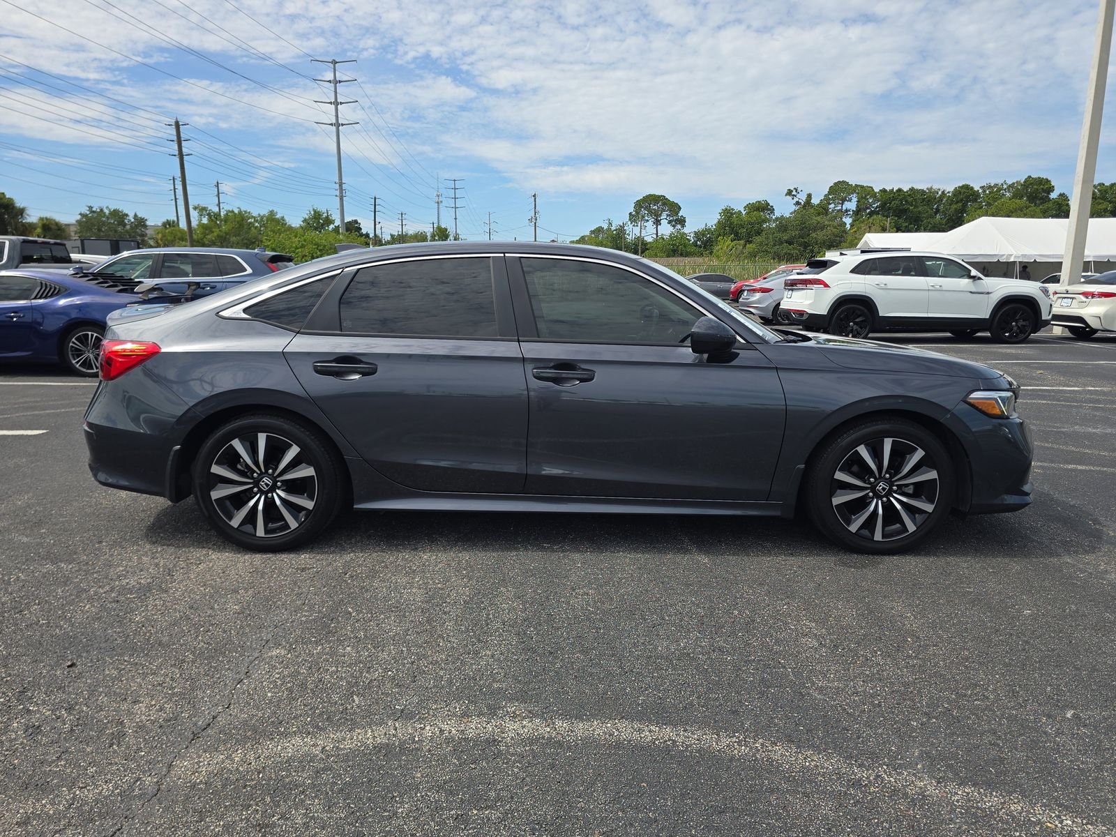 Certified Used 2023 Meteorite Gray Metallic Honda EX image 3