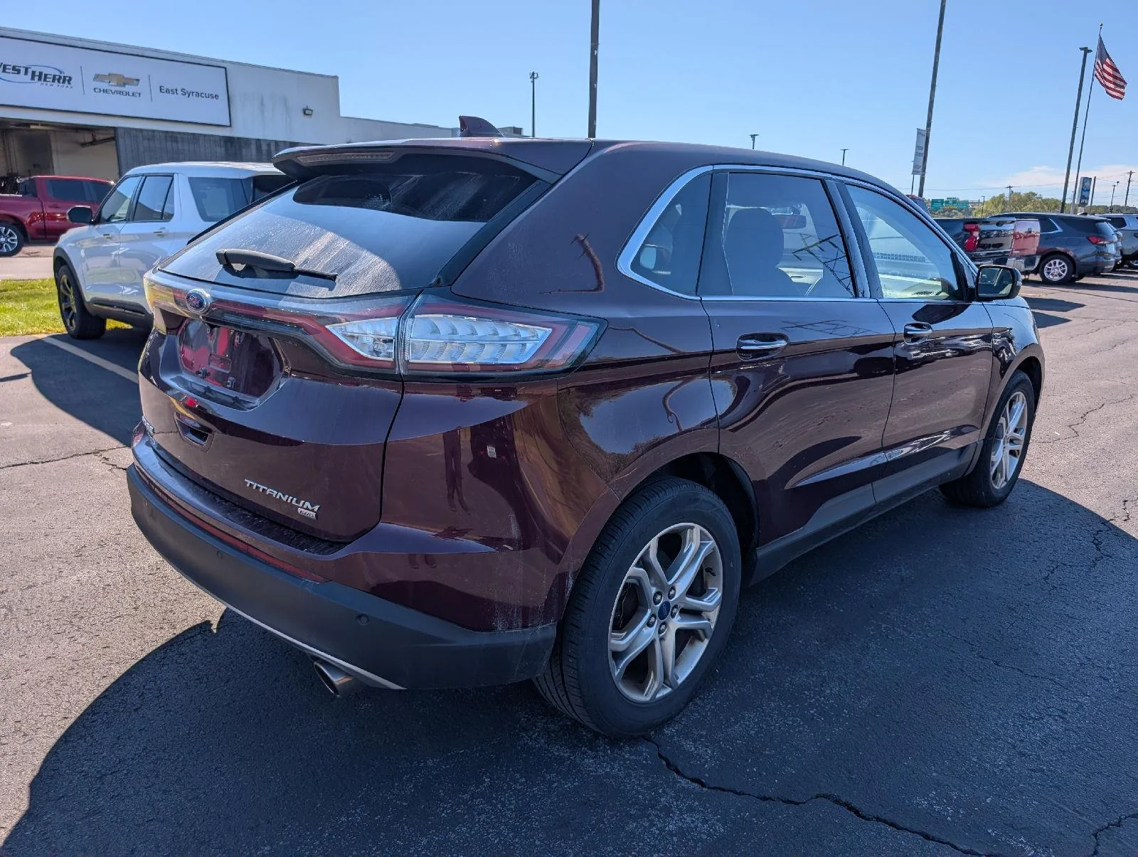 Used 2017 Burgundy Velvet Metallic Tinted Clearcoat Ford Titanium image 7