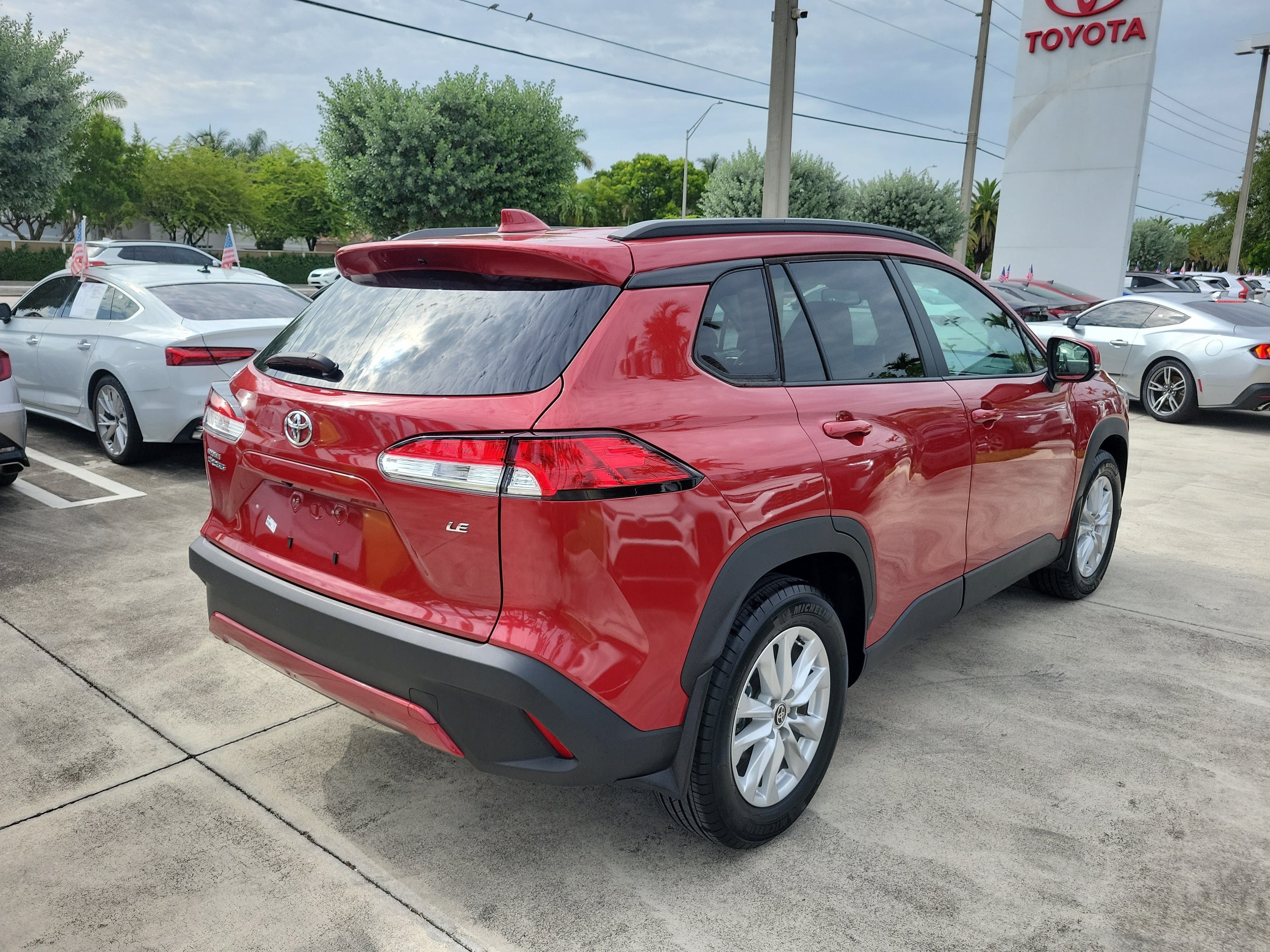 Certified Used 2023 Barcelona Red Metallic Toyota LE image 7