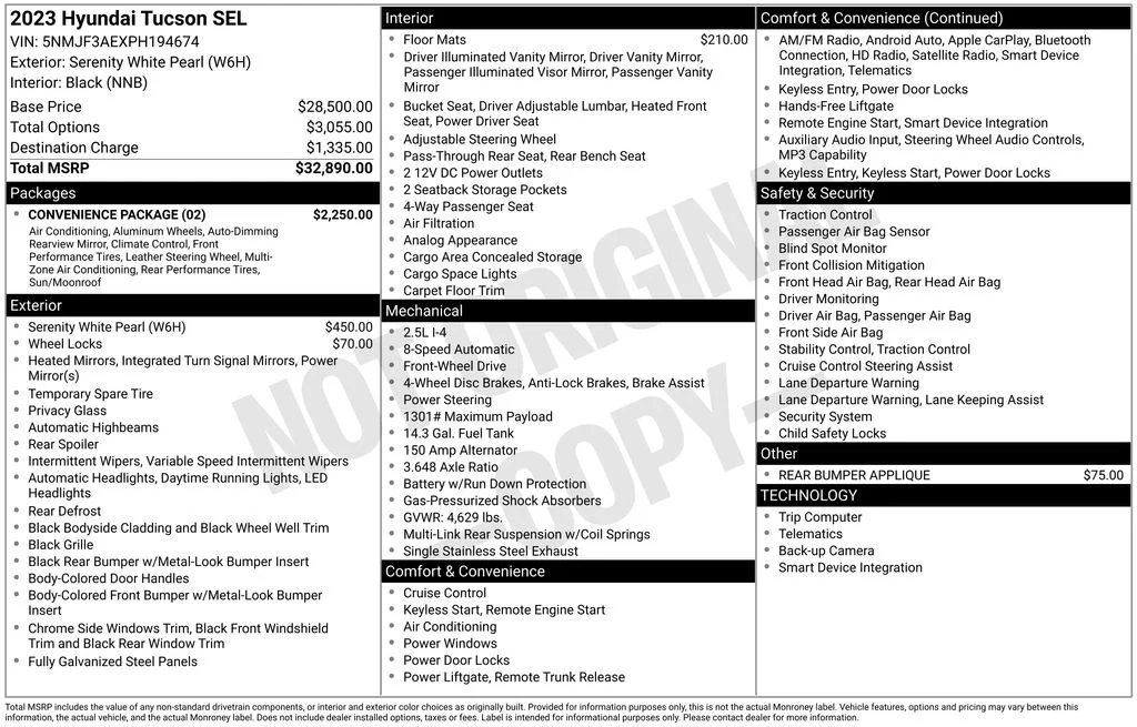 Used 2023 White Hyundai SEL image 6