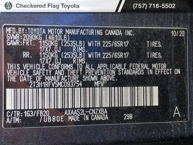 Used 2021 Magnetic Gray Metallic Toyota LE image 22