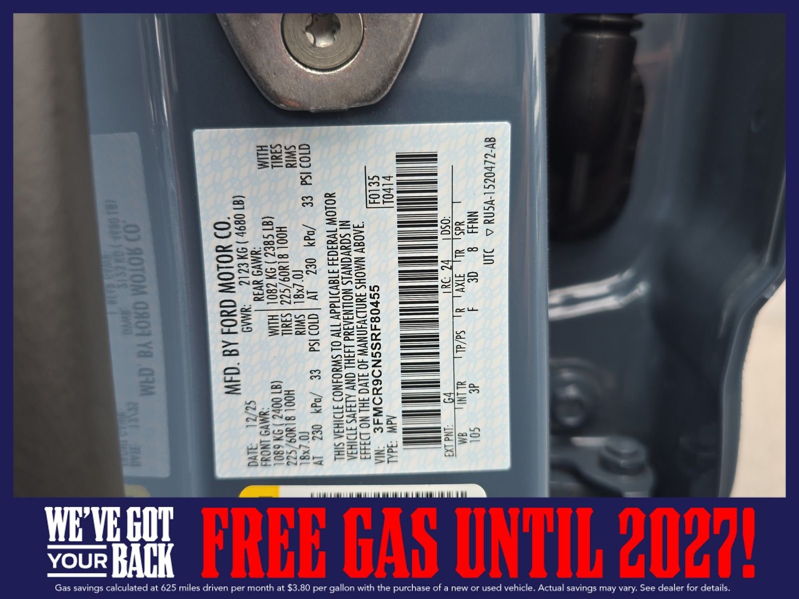 New 2025 Azure Gray Metallic Tri-Coat Ford Outer Banks image 32