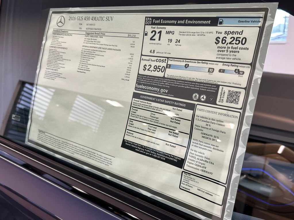 New 2026 Twilight Blue Metallic Mercedes-Benz GLS 450 image 39